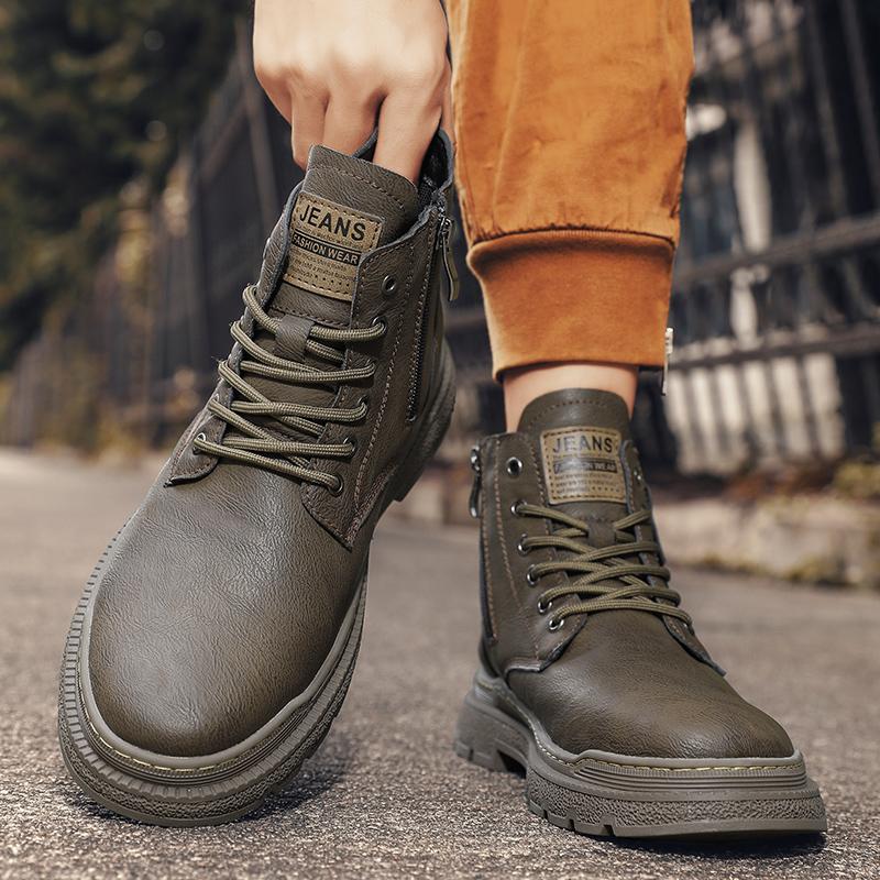 2024 Стильные мужские зимние плюшевые зимние ботинки — фото 3