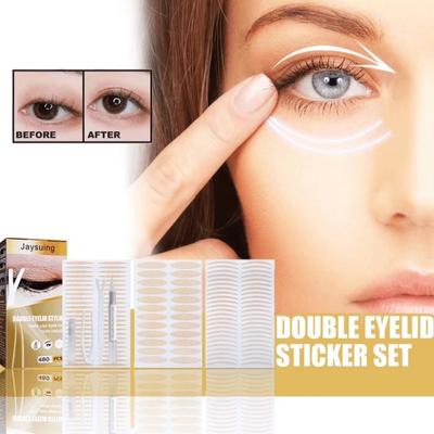 Pizzo naturale Fibra autoadesiva Monolaterale Doppia palpebra Fibra traspirante Palpebre istantanee Perfette per palpebre incappucciate, cadenti, irregolari, mono-palpebre