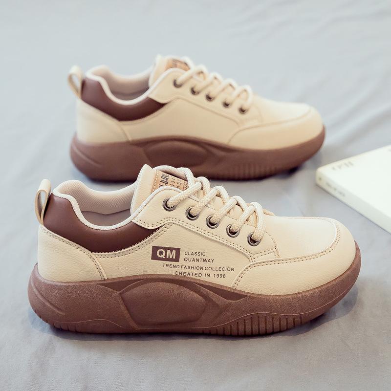 Spring Little White Shoes Women's Shoes New Thick-soled Heightening Board Shoes Soft Sole