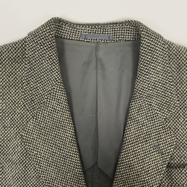 90s-00s LANVIN Cashmere Blend 2 Button Tailored Jacket Blazer R46-44 Men M Black(USED)