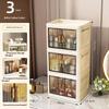 1Pcs Foldable Desktop Storage Box Acrylic Cosmetic Storage Cabinet Multi Layer Dust-Proof Large Capacity Desktop Organizer