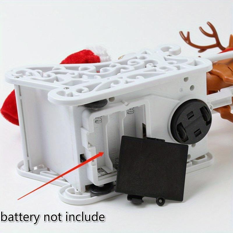 Electric Musical Animated Santa Claus Reindeer Sleigh Christmas Desktop Ornament Party Gifts For Children Xmas Decor