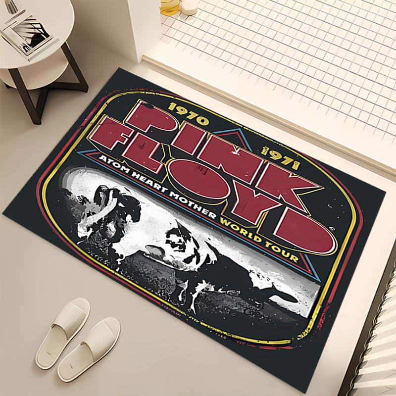 Rock Band P-Pink F-Floyd Print Area Rug - Soft,Washable Non-Slip Indoor Mat,Living Room,Home Office Decorative Rug