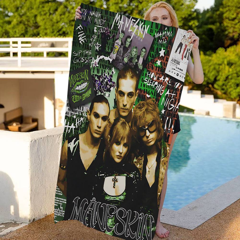M-Maneskin D-Damiano David Band Big Microfiber Beach Towels Quick Dry Towel Sand Beach Towels Pool Towel For Travel Pool Yoga