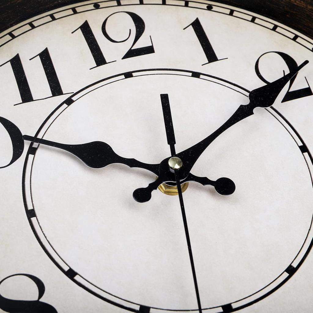 ZENFUN 12'' Round Classic Wall Clock, Battery Operated Quartz Clock Silent Non Ticking Wall Clock, Decorative for Kitchen, Home, Living Room,