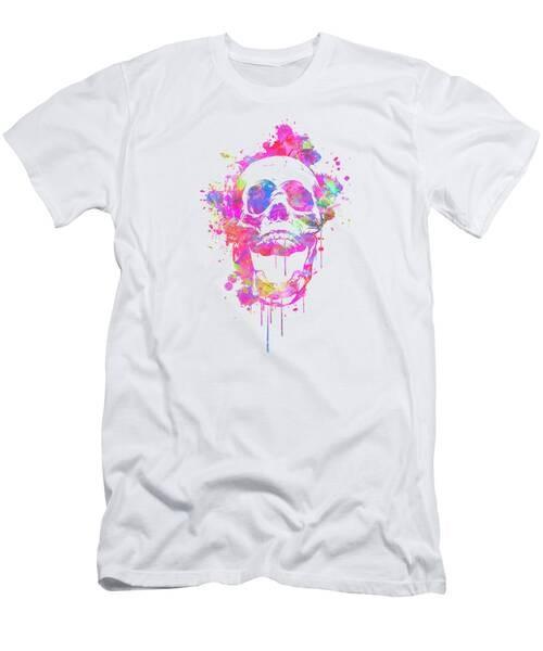 

Cool and Trendy Pink Watercolor Skull T-Shirt S-2XL Fast Shipping 5XL різнокольоровий