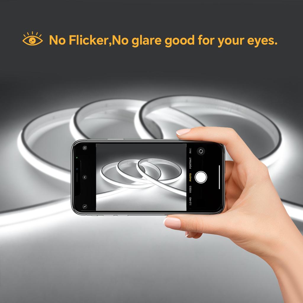 High End Under Cabinet LED Neon Light Strip 24V COB Neon Tape Penetrabe Wood Touch Sensor Dimmer Kitchen Closet Wardrobe Decor