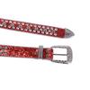 Adjustable Punk Waist Belt With Rhinestones Detail, Stylish PU Leather Waistband Sash For Casual Outfit