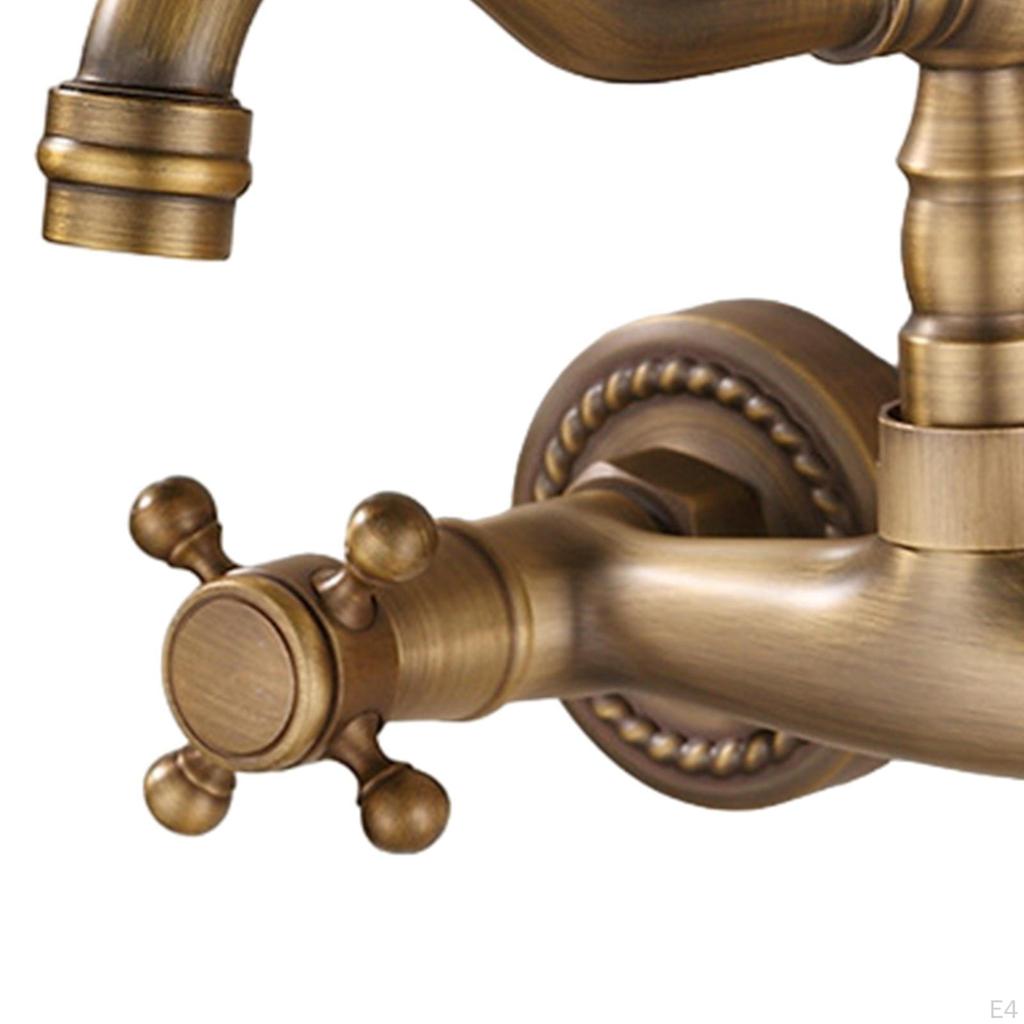 Mounted Kitchen Faucet And Cold Water, Flexible Mixer Tap with Double Handle for Restaurant, RV,