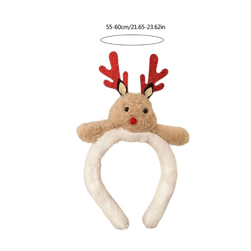 Christmas Antler Headband Party Costume Santa Hat Party Karaoke Punk Photo Props Cool Party Santa Hat Hair Hoop