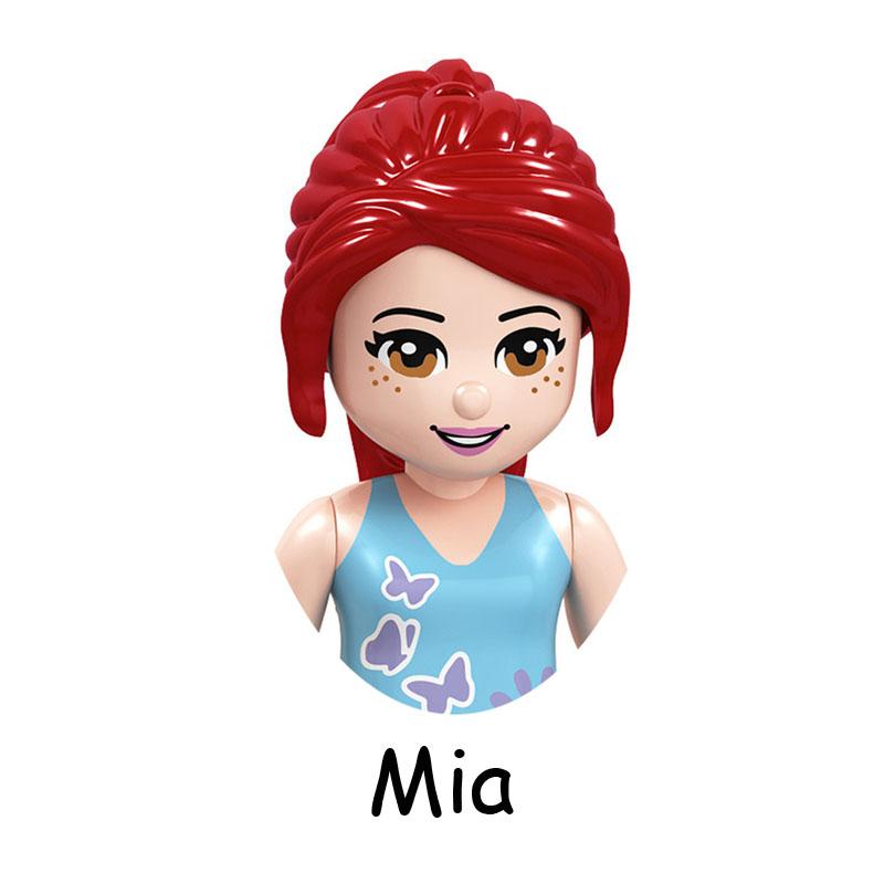 Non-Toxic Fairy Tale Princess Children Belle Beast Cinderalla Anna Olivia Model Figure Blocks Construction Building Bricks Toys For Children