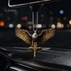 Durable Acrylic Car Interior Pendant Eagle Hanging Ornament, 2D Flat Tough Temperament Decor Rearview Mirror Decor, Lightweight Auto Decoration for