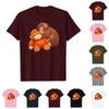 T-shirt Casual da Donna e Uomo alla Moda con Girocollo e Stampa, Manica Corta