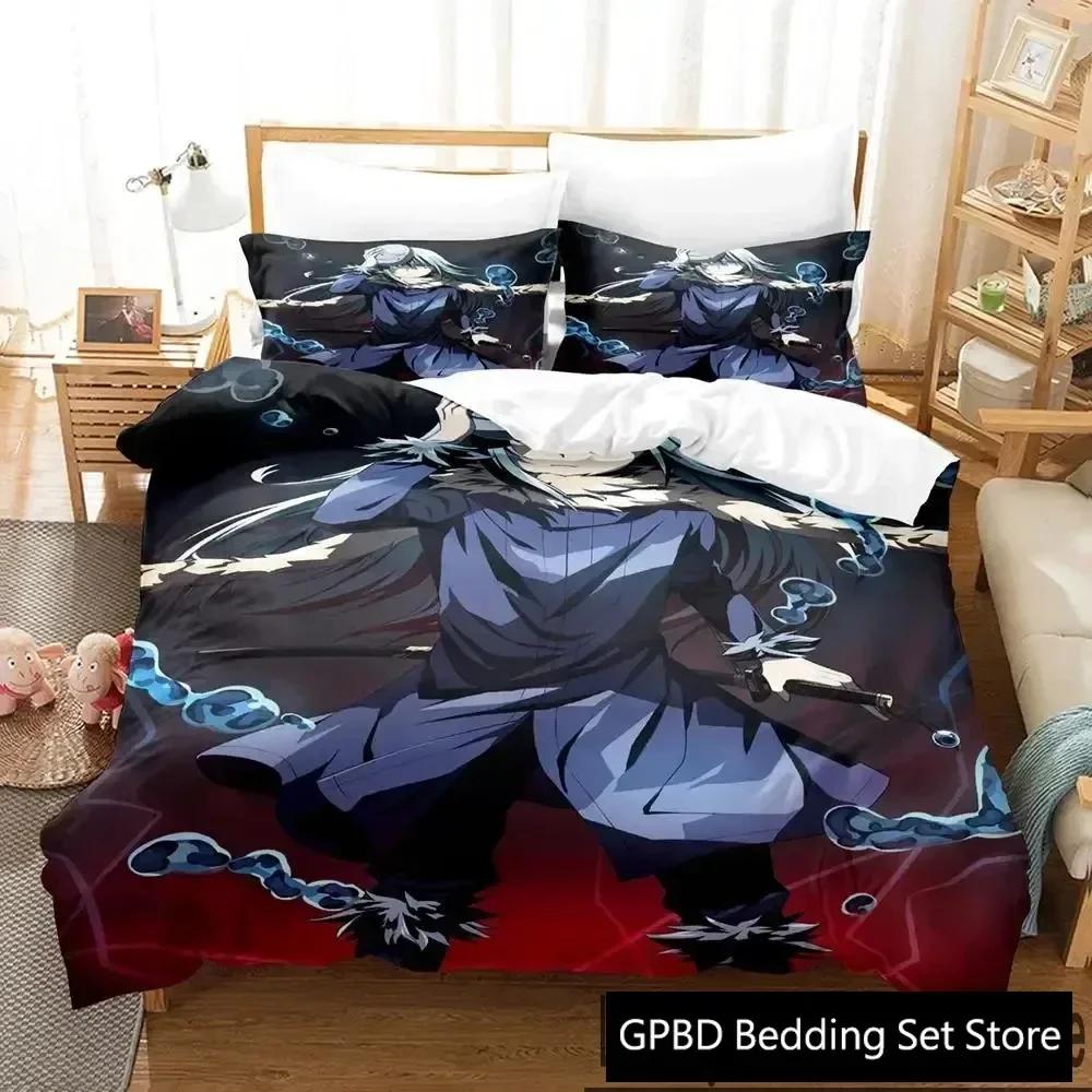 TenSura Rimuru That Time I Got Reincarnated As a Slime Beding Set 3D Printed Suitable for Bedrom Soft with Soft Fabric Duvet Cover Set Pilowcases
