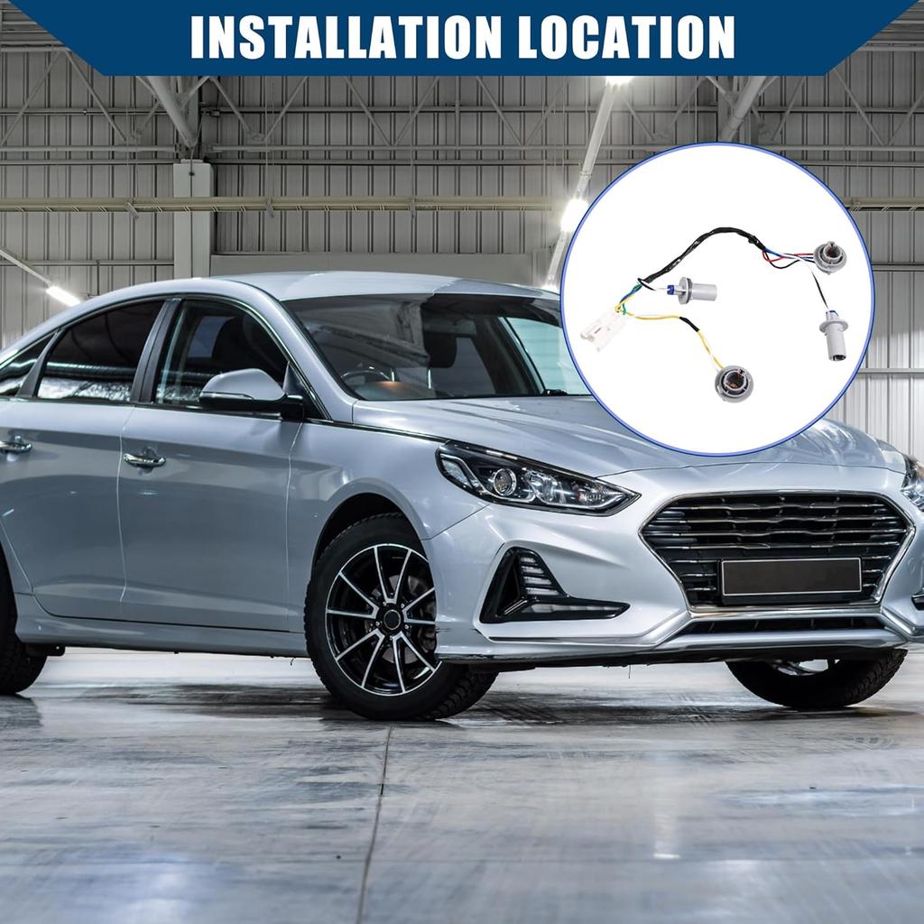 NO 92450-3Q000 Tail Lamp Holder and Wiring Harness for Hyundai Sonata Sedan 2.0L 2.4L 2011-2014 / Rear Tail Light Lamp Wiring Socket Holder W/O