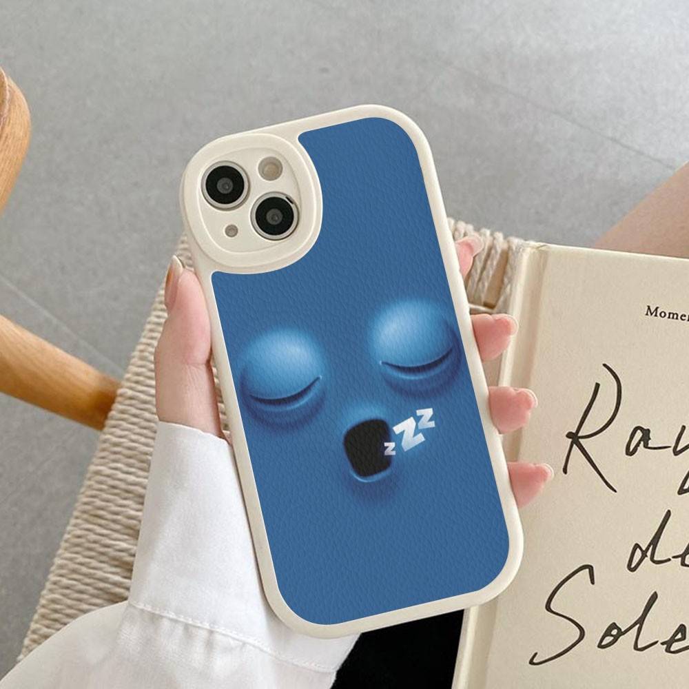 3D Funny Face Phone Case For IPhone 16 15 14 13 12 11 Pro Max Plus Leather Cover