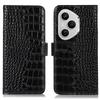 For Honor 400 Pro 5G (Global) Case Crocodile Texture Genuine Cow Leather Phone Wallet Cover