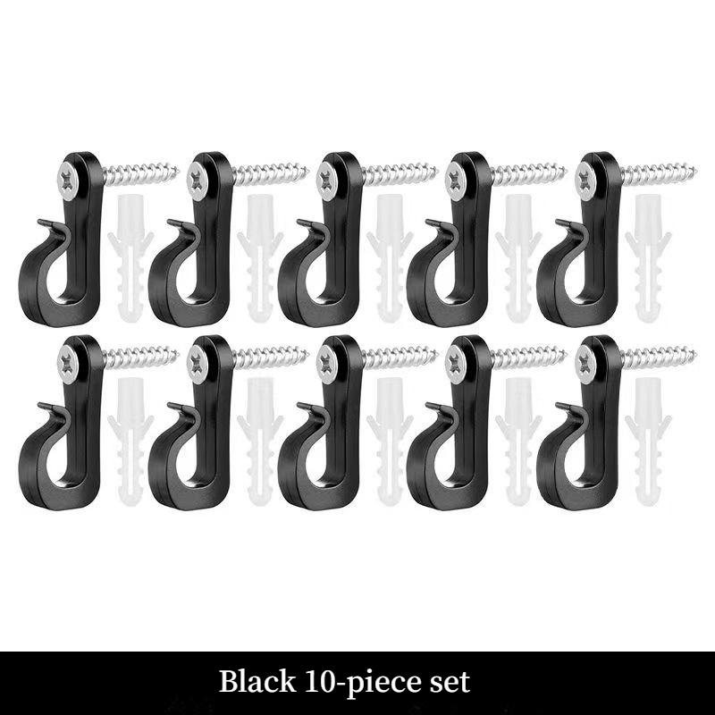 

10PCS lighting string light hook screw-in expansion screw reinforced simple hook light strip wire arrangement 10pcs чорний