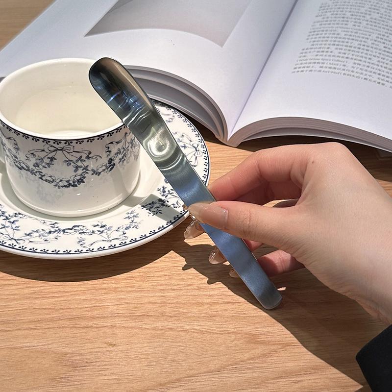 1Pcs Flat Coffee Spoon Stainless Steel Coffee Stirrers Tea Spoons Ice Cream Cake Dessert Spoon Bar Kitchen Tableware