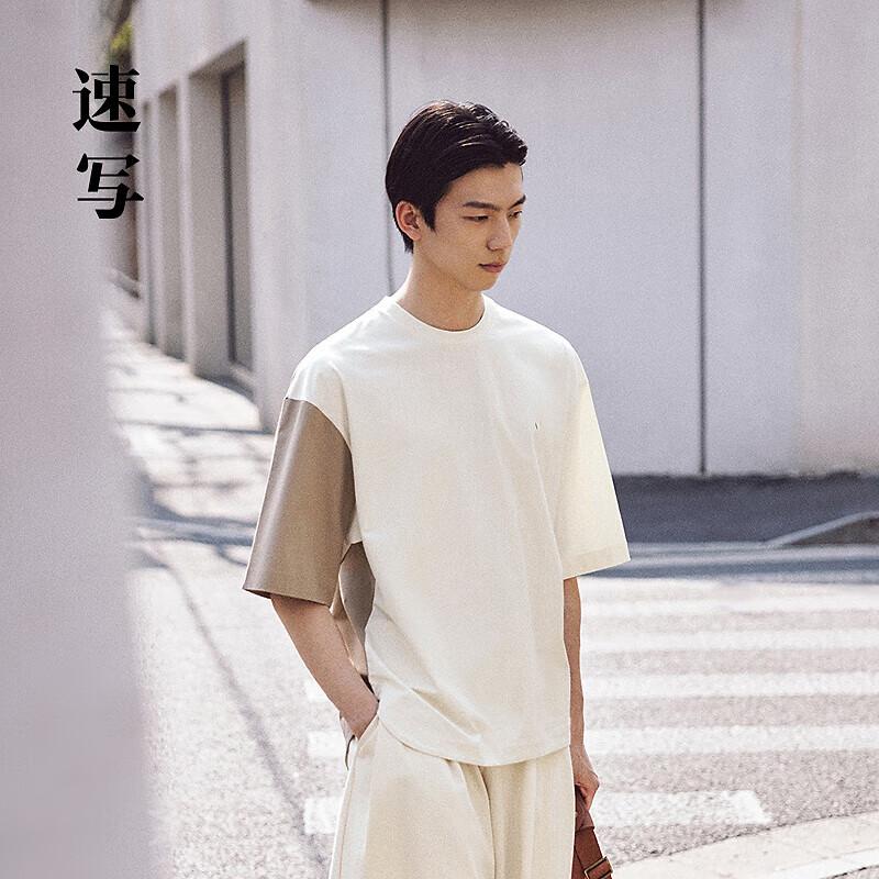 CROQUIS Men s 2025 Summer Loose Round Neck Short Sleeve T-shirt L