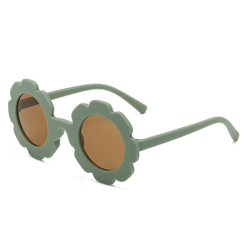 New Sun Flower Round Cute Kids Sunglasses Uv400 For Boy Girls Toddler Lovely Baby Sun Glasses Children