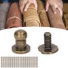 200 Sets Chicago Screws Round Head Rivets 7x5mm   Handcraft Pure Copper Round Head Rivets Leather Rivets for Handbag