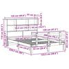 VidaXL Lit bibliothèque sans matelas 120x200 cm bois de pin massif 3322755
