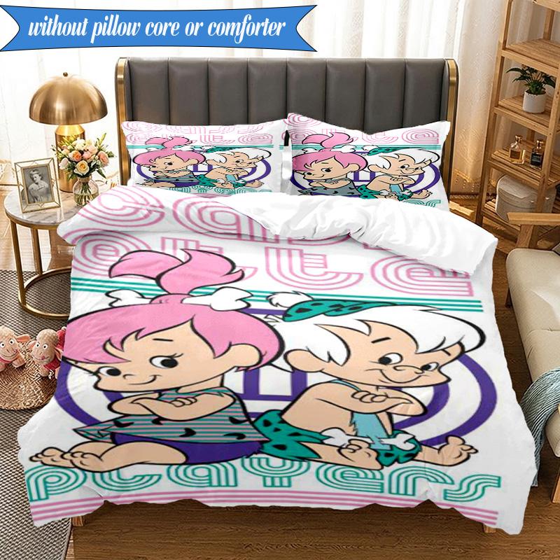 The Croods Players Adventure 3pcs K-pop music group Bedding set,Ideal for Bedroom, Dormitory,Including Duvet Cover And 2pcs Pillowcases,Fan gifts