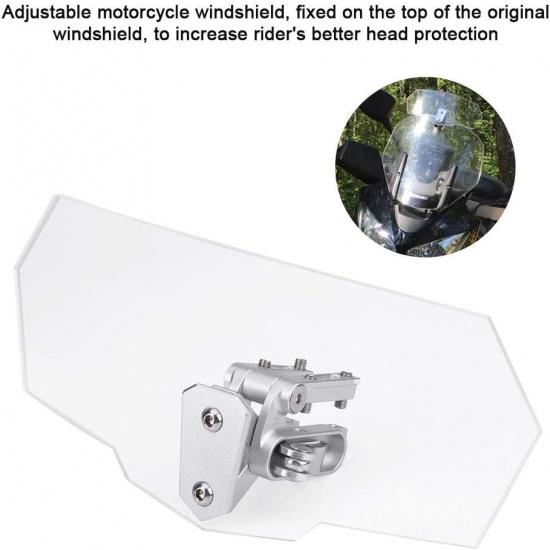 Motorcycle Windscreen, 11 x 4.8 x 0.2inch Universal Motorcycle Wind Deflector Windscreen Wind Deflector Windshield