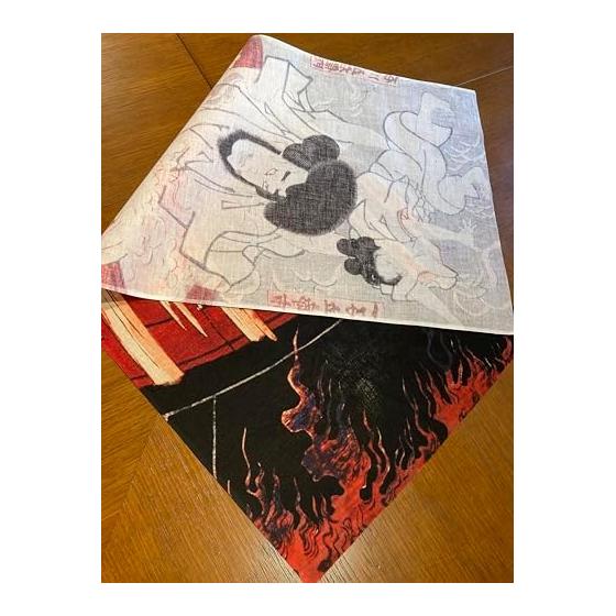 Utagawa Kuniyoshi Ishikawa Goemon Ukiyo-e Tenugui Towel - Approx. 77cm X 35cm, Made In Japan, Cool, Stylish, Scary, Onsen, Sauna, Bath, Goemon