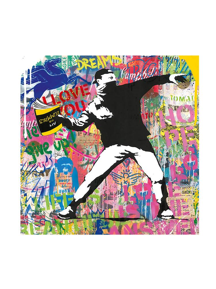 Banksy Boy Girl Röd ballong Graffitikonst Canvasmålning Street Pop Wall Art Poster Print För Vardagsrum Heminredning Cuadros