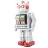 Metal Tin Robot Toy Retro Electric Rotating Figures Model Adult Collection Kids Gift