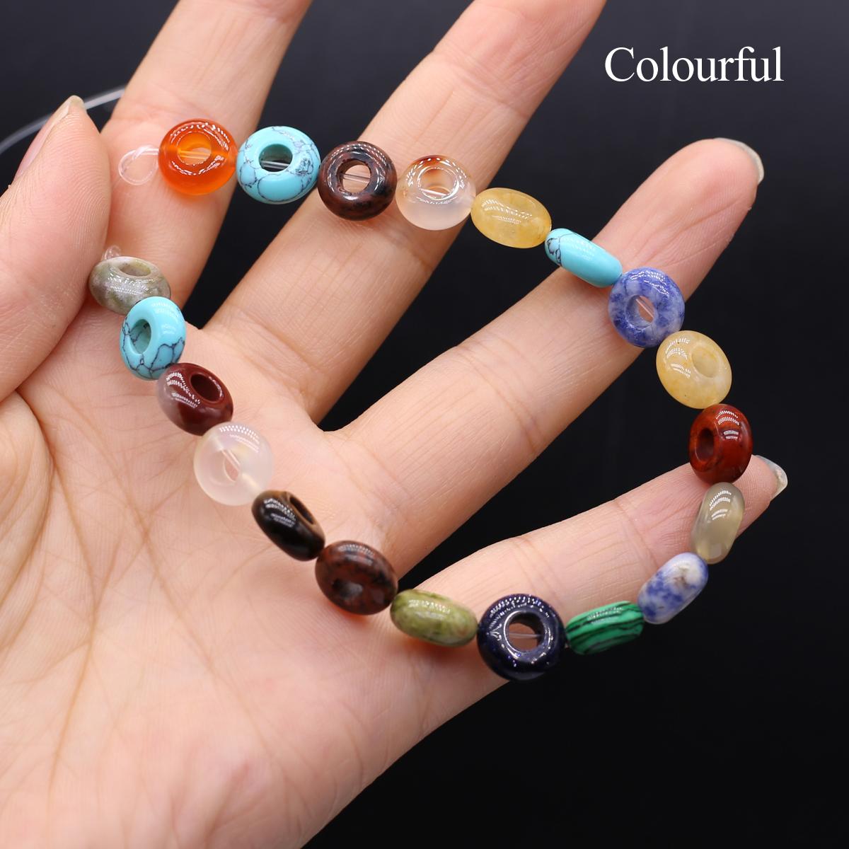 

20 шт./нитка энергетические бусины из натурального камня с большими отверстиями, бусины из хрусталя рейки, бусины из желтого нефрита для изготовления ювелирных изделий своими руками 20 см 20Pcs/String-20cm