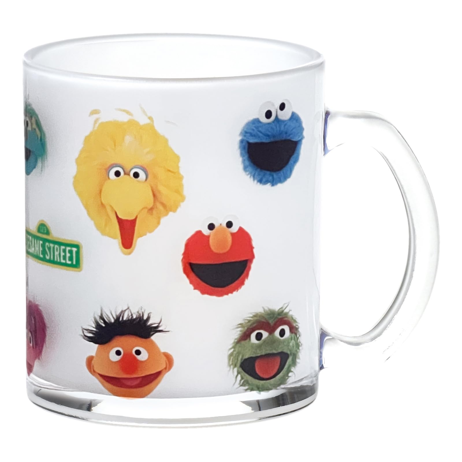 

Sesame Street 8 x 10cm Birthday Made in Product Number 535102 Photo Mug, Glass, Approx. Diameter, Face, Tableware, Sesame, Gift, Gift, Clear, Japan,