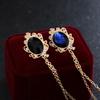 Luxury Crystal Tassel Chain Brooch Set - Personality Men's Suit Badge, Dress Corsage Pin Jewelry, Elegant Tie Accessories