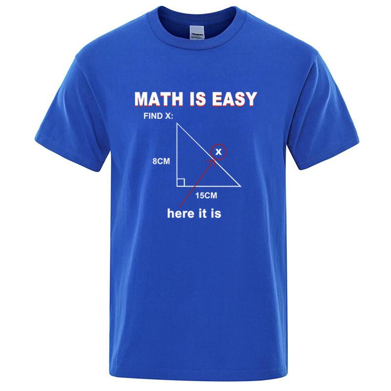 Mens High Quality Tshirt 100 Cotton Casual Funny Math Print Cool Loose Oneck T Shirt for Men Short Sleeve Tshirt Male Tops