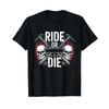 Ride Or Die Biker Brotherhood Edition T Shirt Black S Vintage Washed Homme Versatile Streetwear Designer Clothes Breathable