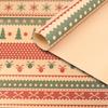 5Pcs Christmas Wrapping Paper Gifts Wrapping Paper Diy Packing Craft Cartoon Printed Kraft Paper Xmas Wedding Party Decor Paper