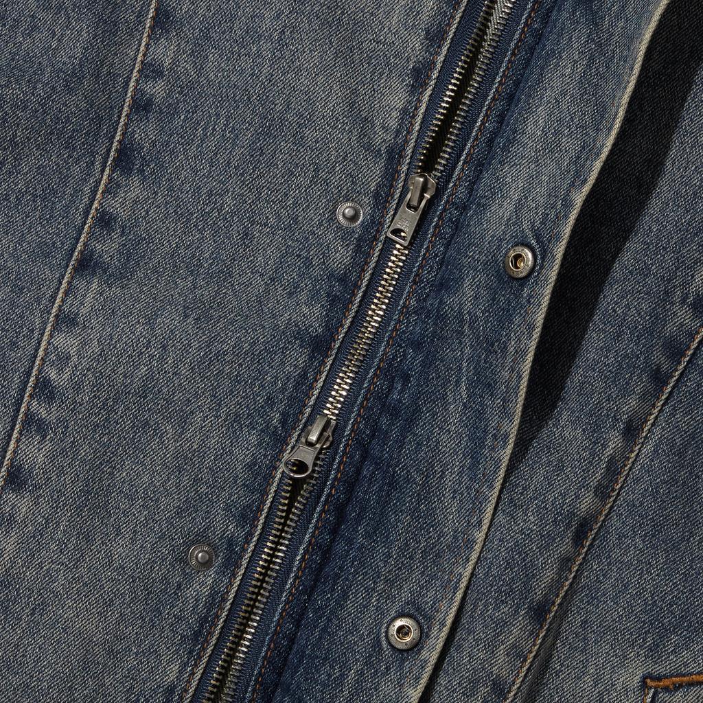 Intercrew Detachable Hood Denim Jumper D Blue Itz3Uj02Adb