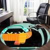1pcCat Fashion Office Round Area Rug, Indoor Mat Suitable ForOffice, Under Office Chairs Bedroom Living Room Home Decor, Room Deco 074