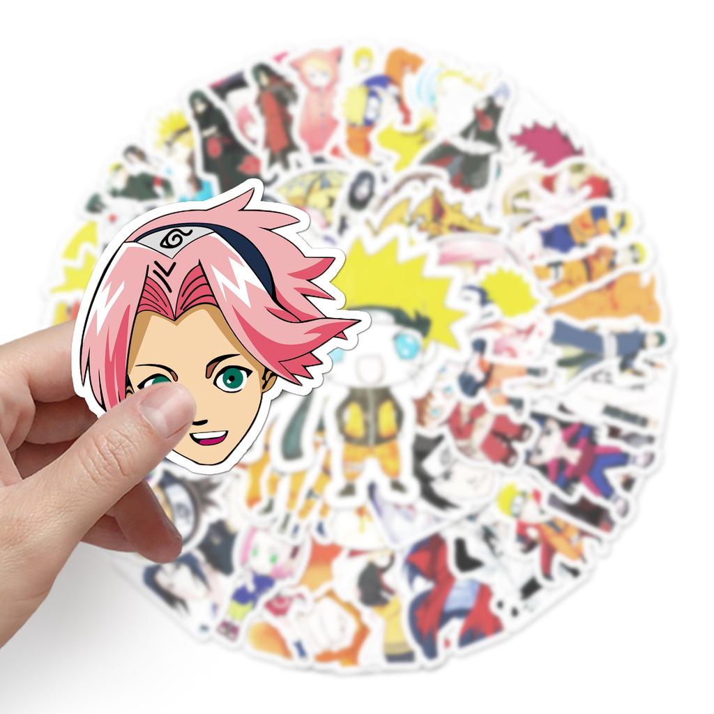 62 Non-repeat Cartoon Japanese Comic Decoration Laptop Suitcase Car Scooter Stickers