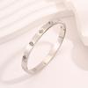 Four-leaf clover diamond-encrusted , female tide brand, European and American non-fading titanium steel , send girlfriend wrist stacking 