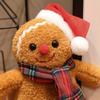 Lovely Gingerbread Man Plush Toys Kawaii Christmas Gingerbread Plushie Dolls Stuffed Soft Toy For Birthday Party Decor