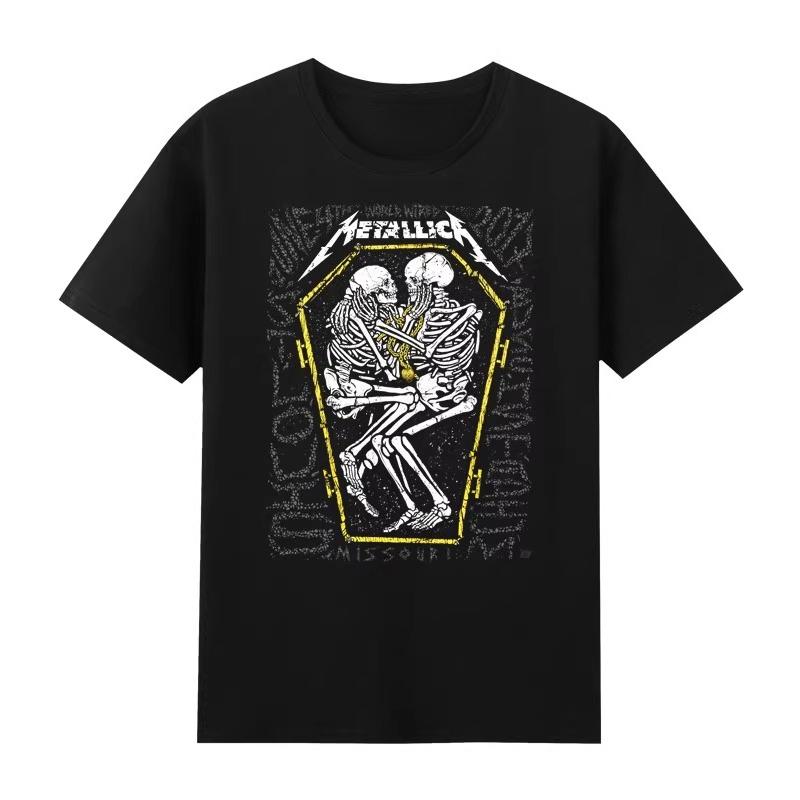 American Heavy Metal Band Metallica Album Poster Graphic Print Tshirts Men Women Crewneck Cotton Tee New Fashion Oversized Tops