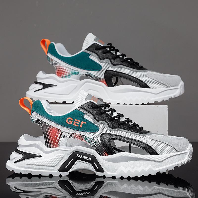 Fashion Men Sandals Mesh Breathable Shoes Men's Comfortable Non-slip Trendy Casual Sandals 2025 New Hollow Men's Sneakers Sandal