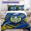 Set Lenzuola Stampa Leeds United Football 3 Pezzi, Comodo Set Copripiumino per Camera da Letto Amico della Pelle