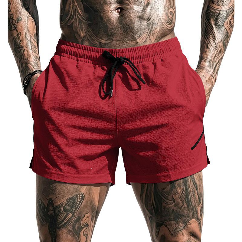 Pantaloncini Sportivi da Uomo in Rete ad Asciugatura Rapida Stile Europeo & Americano - Pantaloni Fitness Running Casual Traspiranti 3/4
