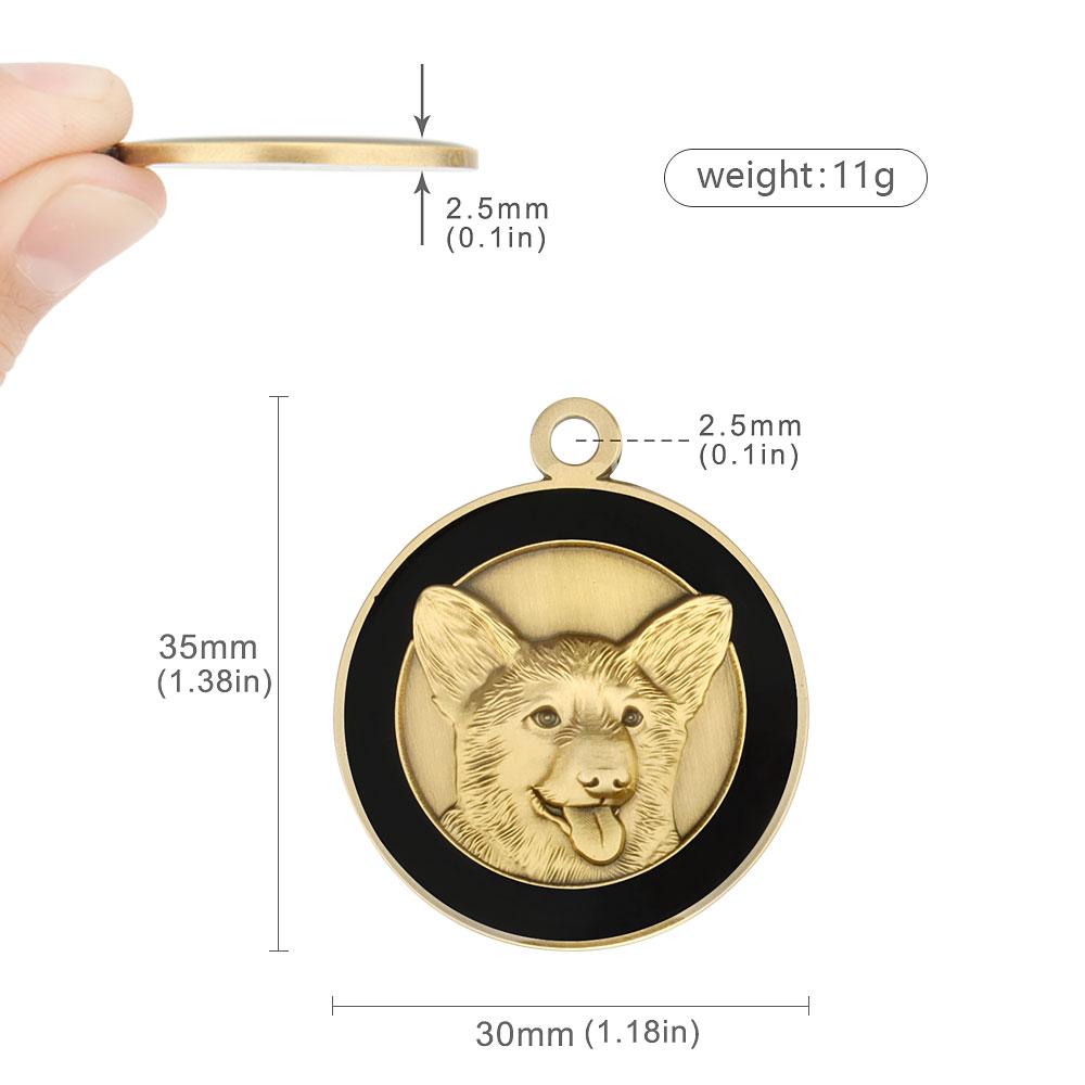 Benutzerdefinierte Hundemarke Personalisierte Hundemarke Golden Retriever Schild Retro Haustierhalsband Zubehör Name DIY Für Welpen Halsketten Anhänger