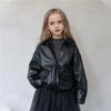 Children's Retro Leather Jacket: Stylish Spring/Fall Boys' Motorcycle-Style PU Leather Jacket