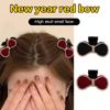 1/2Pcs Velvet Bow Small Hair Claw Sweet Princess Head Hair Clip Clamp Women Girls Forehead Bangs Side Clip Hairpin Shark Clip